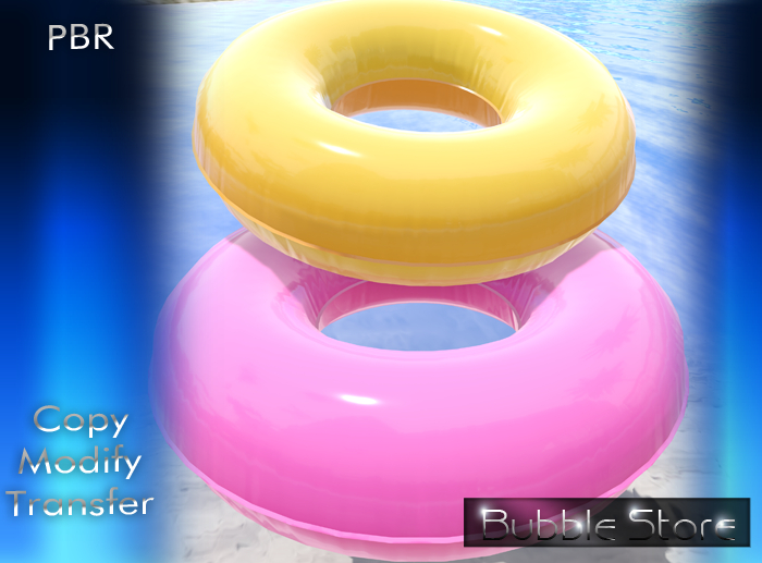 Full Perm PBR Inflatable Rings Pink & Yellow
