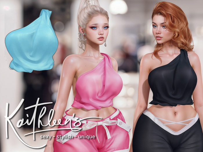 Kaithleen's Peplos Top - Blue