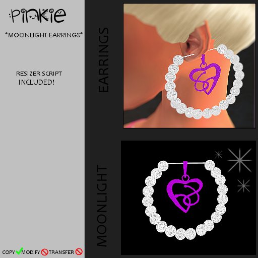 ::Pinkie::MoonLight Earrings