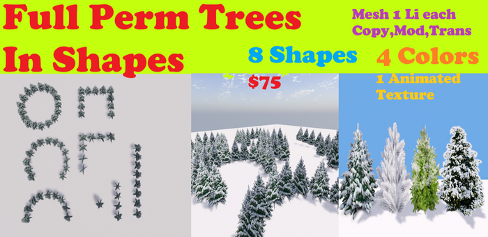 Full Perm Trees In Shapes 4 Textures