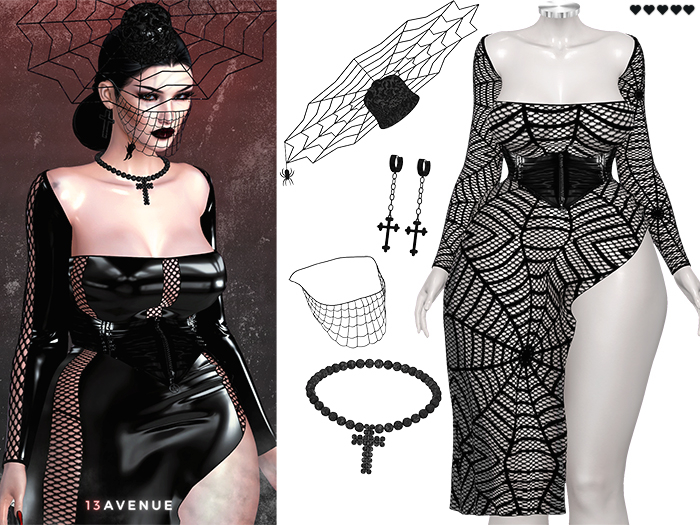 Luna Dress Set - 01 - Maitreya Lara,LaraX,Legacy,Perky,Reborn,Waifu