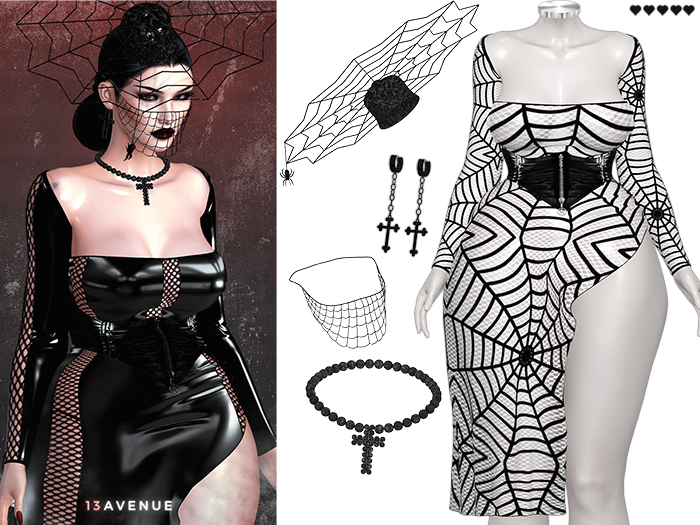 Luna Dress Set - 04 - Maitreya Lara,LaraX,Legacy,Perky,Reborn,Waifu