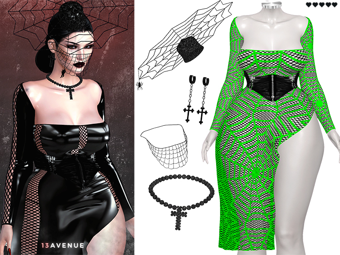 Luna Dress Set - 05 - Maitreya Lara,LaraX,Legacy,Perky,Reborn,Waifu