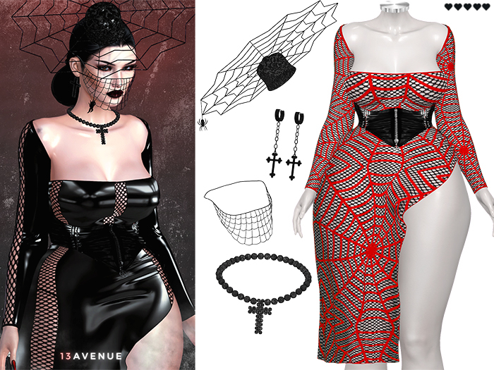 Luna Dress Set - 06 - Maitreya Lara,LaraX,Legacy,Perky,Reborn,Waifu