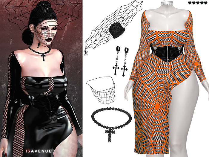 Luna Dress Set - 07 - Maitreya Lara,LaraX,Legacy,Perky,Reborn,Waifu