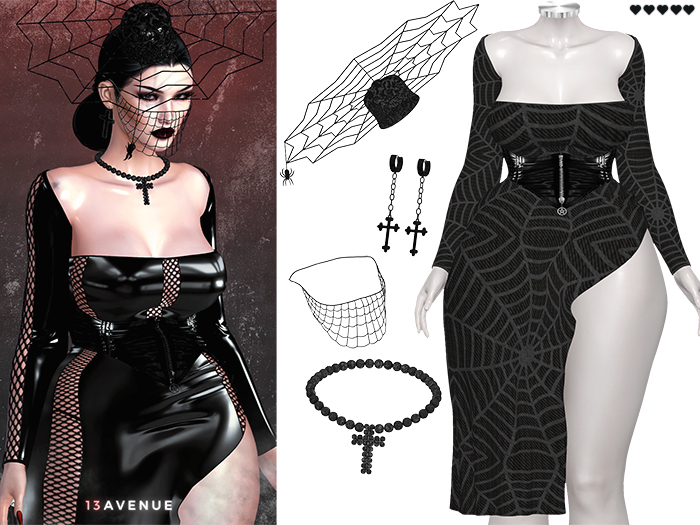 Luna Dress Set - 10 - Maitreya Lara,LaraX,Legacy,Perky,Reborn,Waifu
