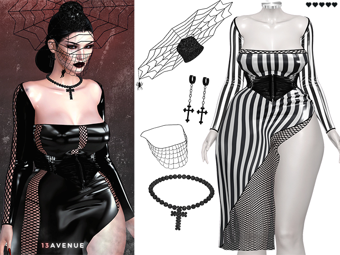 Luna Dress Set - 28 - Maitreya Lara,LaraX,Legacy,Perky,Reborn,Waifu