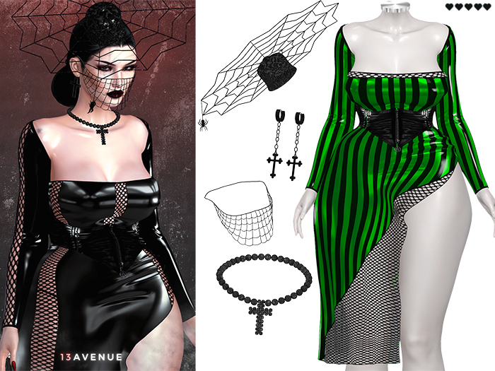 Luna Dress Set - 29 - Maitreya Lara,LaraX,Legacy,Perky,Reborn,Waifu