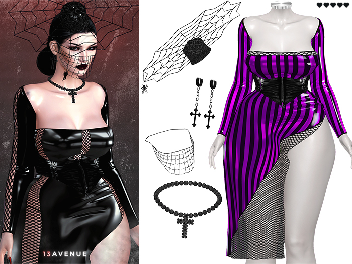 Luna Dress Set - 32 - Maitreya Lara,LaraX,Legacy,Perky,Reborn,Waifu