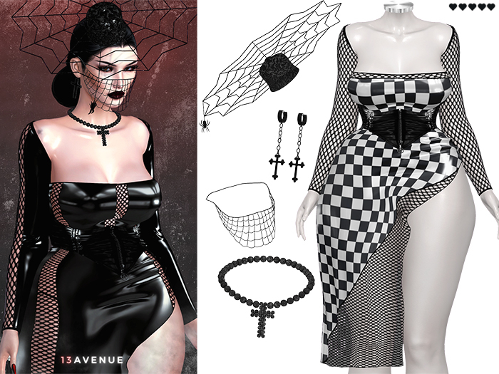 Luna Dress Set - 36 - Maitreya Lara,LaraX,Legacy,Perky,Reborn,Waifu