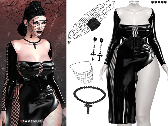 Luna Dress Set - 41 - Maitreya Lara,LaraX,Legacy,Perky,Reborn,Waifu