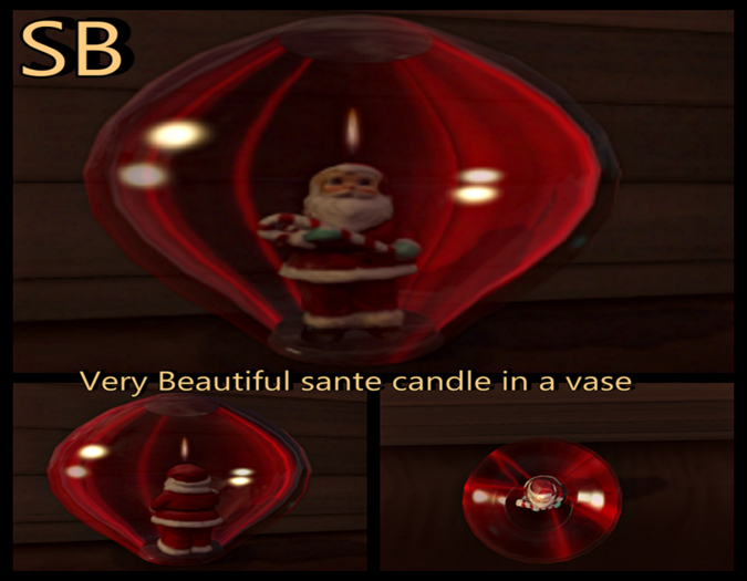 SB sante candle in a vase