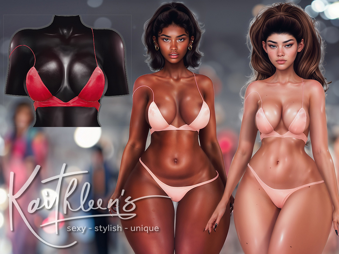 Kaithleen's Dippy Bra Top - Red