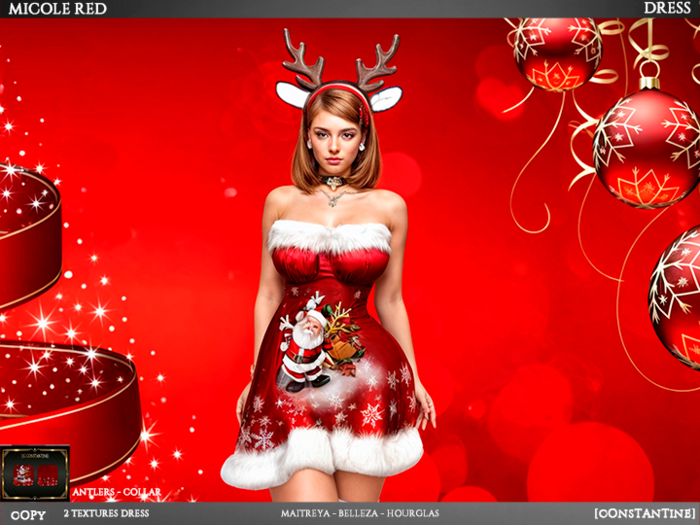 [JC CONSTANTINE] Micole Dress Red - CHRISTMAS -