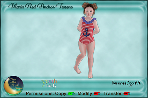 !:*:. M&B .:*:.! Marin Red Anchor Tweens 