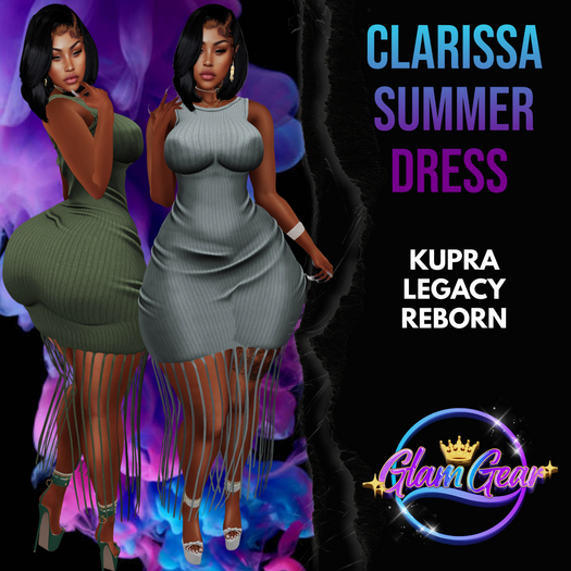 [GLAM GEAR] ~ CLARISSA SUMMER DRESS GREY