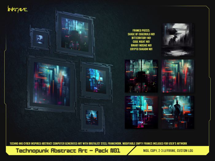 [LINKRAVE] Technopunk Abstract Art - Pack N01