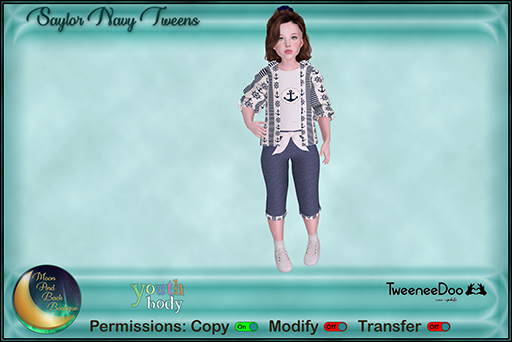 !:*:. M&B .:*:.! Saylor Navy Tweens 