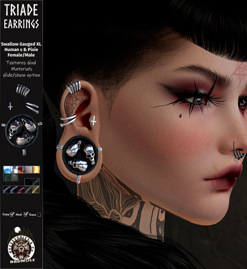 Badwolf - Triade Earrings