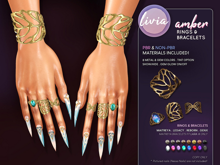 LIVIA Amber Rings & Bracelets