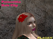 Poinsettia Hair Clip   - PLAGEN  (ADD)