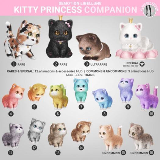 SEmotion Libellune Kitty Princess Companion RARE 01