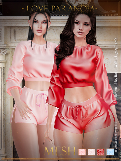 -LP- Sweater & Shorts ^Amaya^- Pink V