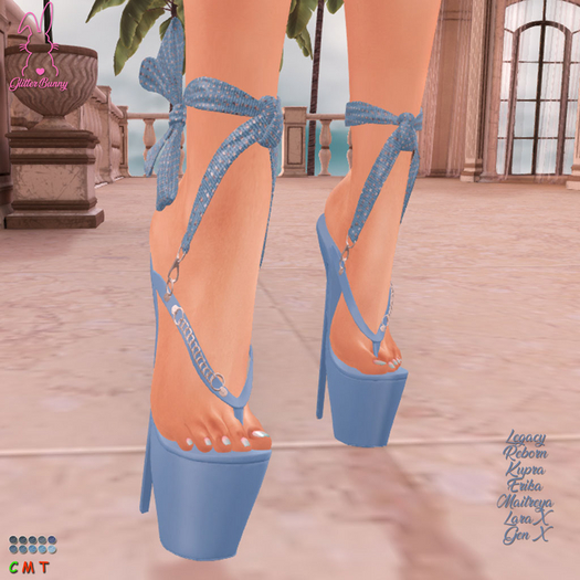 *Glitter Bunny* Colette Jeans Heels 