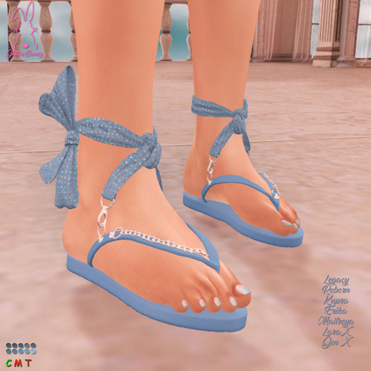 *Glitter Bunny* Colette Jeans Sandals 