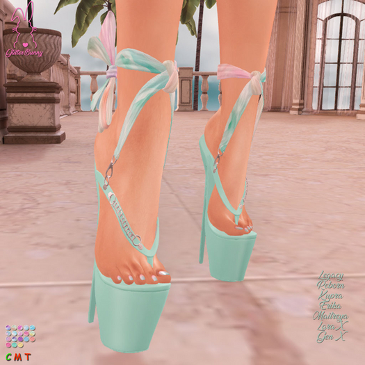 *Glitter Bunny* Colette Watercolors Heels 
