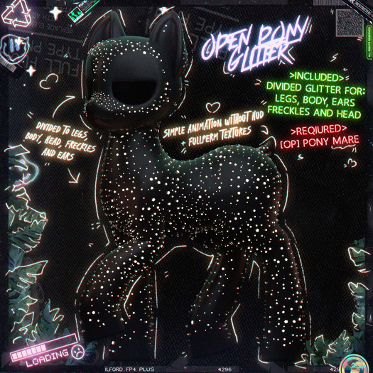 ✧AR✧ OPEN PONY // GLITTER
