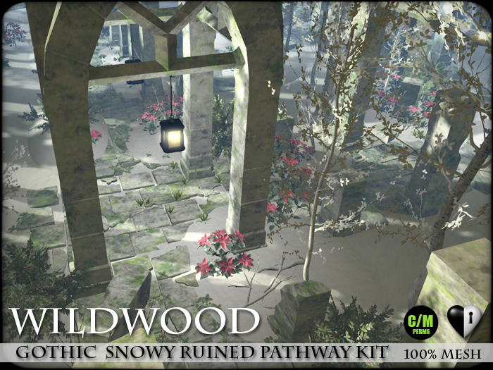 Snowy Winter Pathway - Ancient Gothic Snowy Ruined Pathway Kit