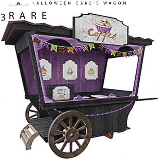 03 Bee Designs Halloween Cake's Wagon RARE