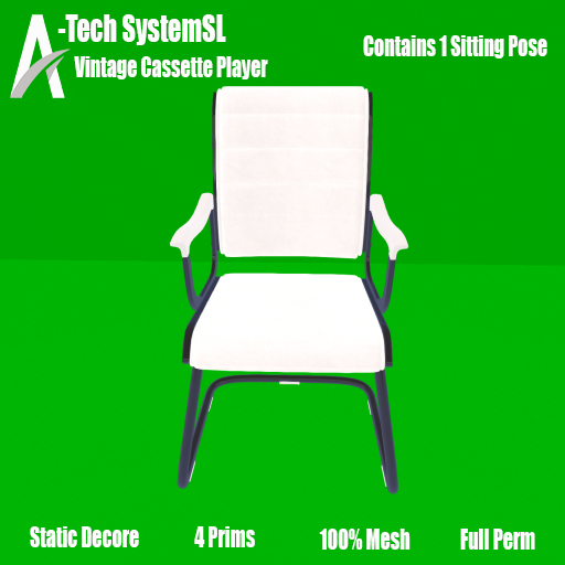 ATech SystemSL - White Leather Chair / Seat