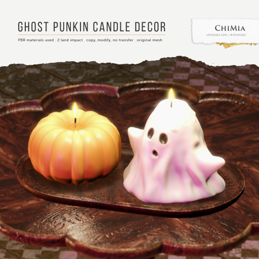 Ghost Punkin Candle Decor