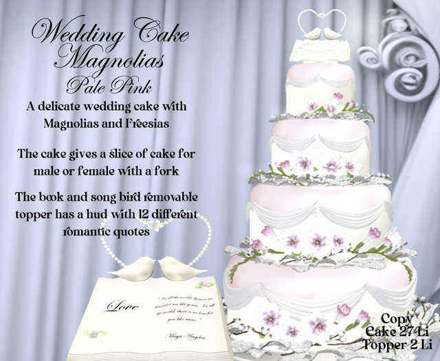 Magnolia Wedding Cake - PINK