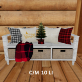 Christmas Entry Bench with tree BOXED