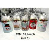 Christmas Mason Candles-set 1- BOXED