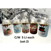 Christmas Mason Candles-set 2- BOXED