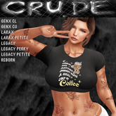 Coffee - Size Women's Crop (WTS) <Wear Me>