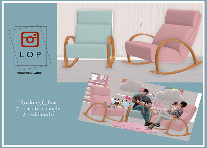LOP Rocking Chair pink and bluelight (add)