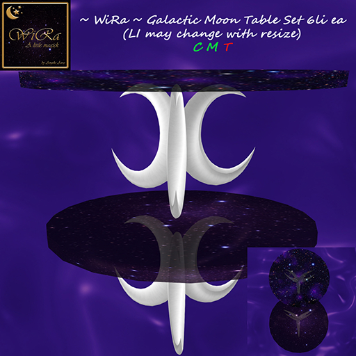 ~WiRa~ Galactic Moon Table Set (BOX)