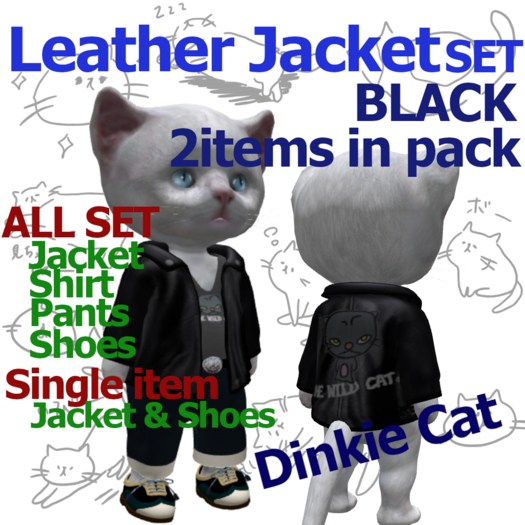 [TL] Leather Jacket Black wildcat BOX