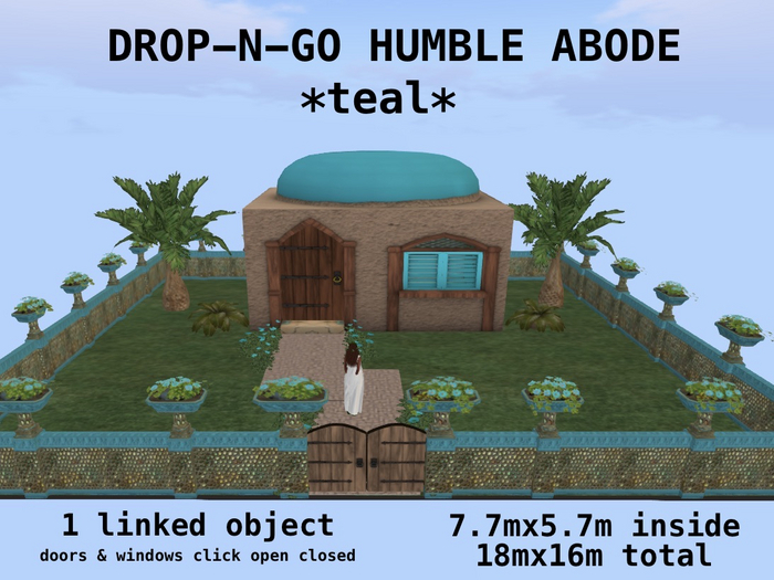 {MAJIIK} DROP-N-GO  HUMBLE ABODE *teal*