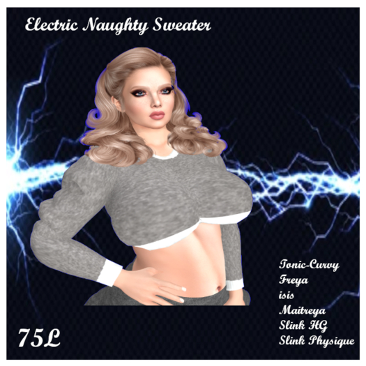 Electric Naughty sweater Grey ADD ME