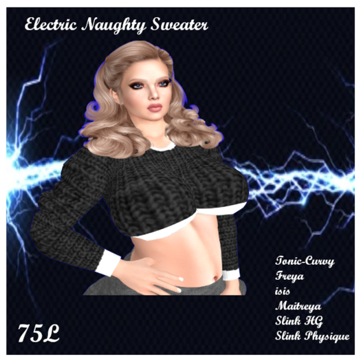 Electric Naughty sweater black ADD ME