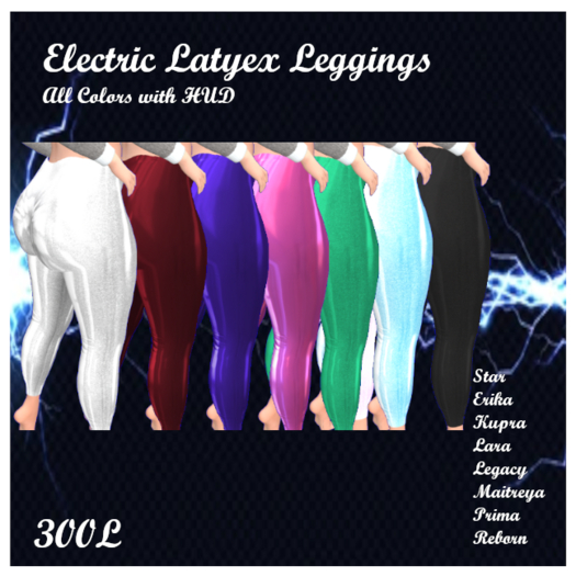 Electric Latex Leggings  Add me to Unpack