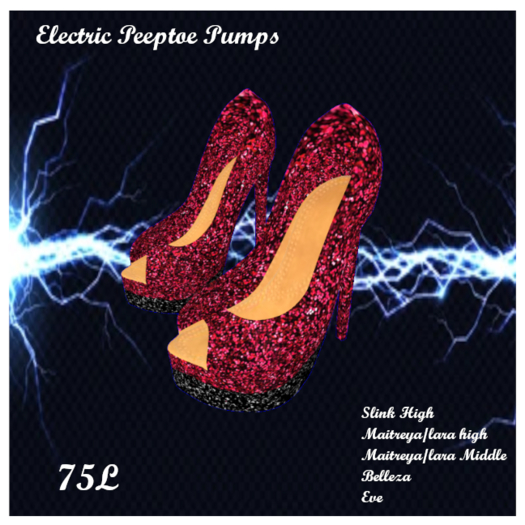 Electric Peep Toe Pumps RED   ADD ME