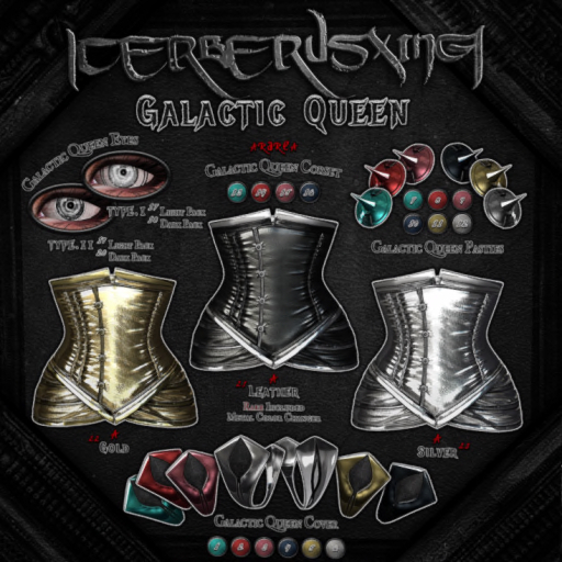 [CX] Galactic Queen - Corset - Leather (M) RARE MAITREYA