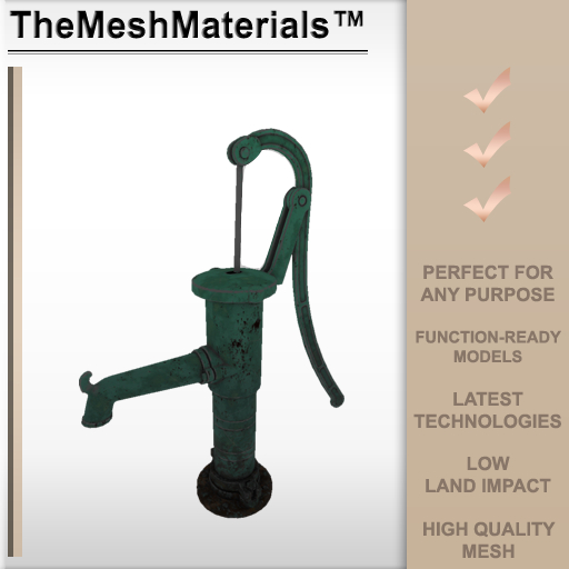 The Mesh Materials - Urban Decor Old Water Pump